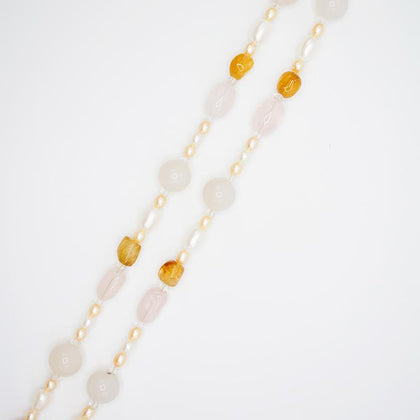 Natural Gemstones & Freshwater Pearl Necklace CE3009