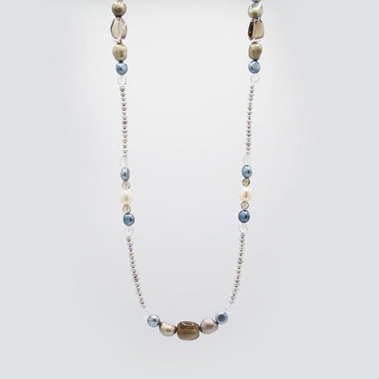 Freshwater Pearl & Natural Gemstones Necklace CE3007