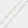 Freshwater Pearl with sterling silver chain necklace CS0006