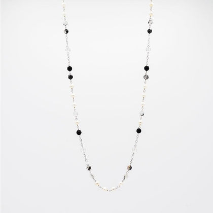 Freshwater Pearl with sterling silver chain necklace CS0012