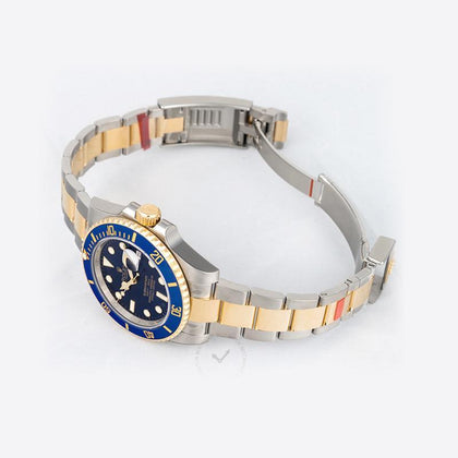 Rolex Submariner 18K Yellow Gold Automatic Blue Dial Men's Watch
