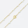 Fancy colour Freshwater Pearl with sterling silver chain necklace CS0002