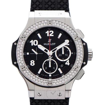 Hublot Big Bang Automatic Black Dial Steel Diamond Men's Watch