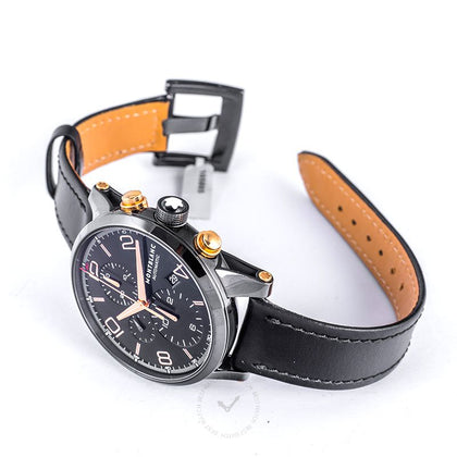 Montblanc TimeWalker Dual Carbon Chronograph Automatic Black Dial Men's Watch