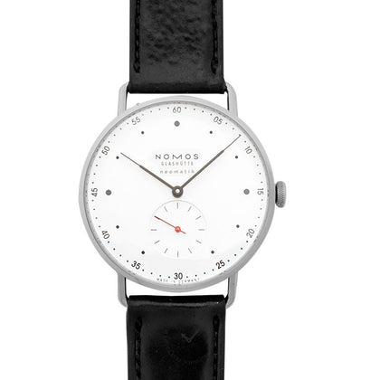 Nomos Glashuette Metro Neomatik 39 Automatic White Silver-plated Dial 38.5mm Men's Watch