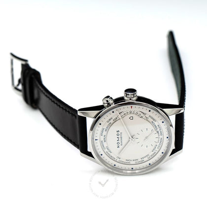 Nomos Glashuette Zürich World Time Automatic White Dial 39.9mm Men's Watch