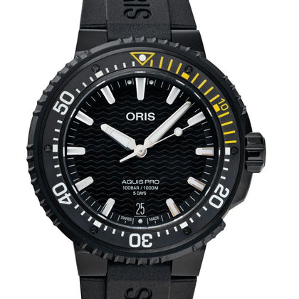 Oris AquisPro Date Calibre 400 Automatic Black Dial Titanium Ceramic Men's Watch