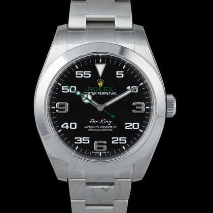 Air King Black Dial Stainless Steel Men's Watch 116900BKAO