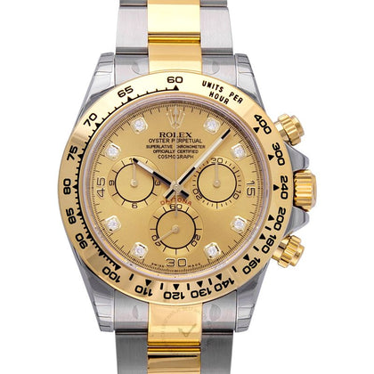 Cosmograph Daytona 18ct Yellow Gold Automatic Champagne Dial Diamonds Men's Watch