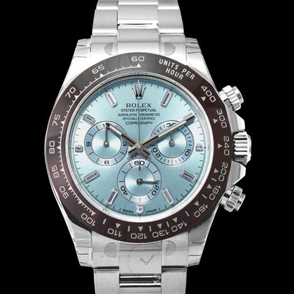 Cosmograph Daytona Platinum Automatic Blue Dial Diamonds Men's Watch