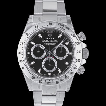 Cosmograph Daytona Stainless Steel Automatic Black Dial Men's Watch