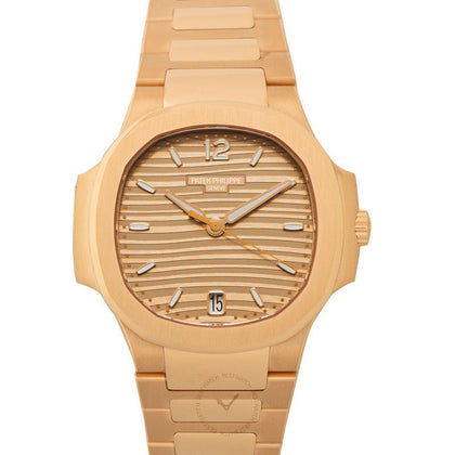 Patek Philippe Nautilus Rose Automatic Gold Dial Ladies Watch