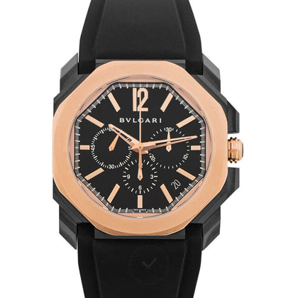 Bvlgari Octo Stainless Steel & 18K Rose Gold Men`s Watch 41mm BGO41BBSPGVDCH