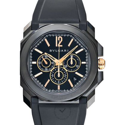 Bvlgari Octo Chronograph Automatic Black Dial Men's Watch