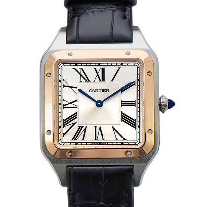 Cartier Santos Dumont Manual-winding Silver Dial Rose Gold Men's Watch