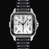 Cartier Santos de Cartier Chronograph Automatic Silver Dial Stainless Steel Men's Watch