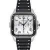 Cartier Santos de Cartier Chronograph Automatic Silver Dial Stainless Steel Men's Watch