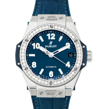 Big Bang One Click Steel Blue Diamonds Automatic Blue Dial Steel Ladies Watch