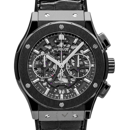 Classic Fusion Aerofusion Black Magic Black Ceramic/Leather-Rubber 45mm