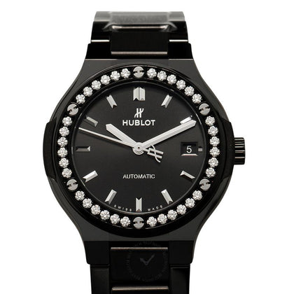 Classic Fusion Black Magic Bracelet Diamonds Automatic Black Dial Ceramic Ladies Watch