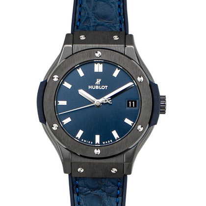 Classic Fusion Ceramic Blue Quartz Blue Dial Ladies Watch