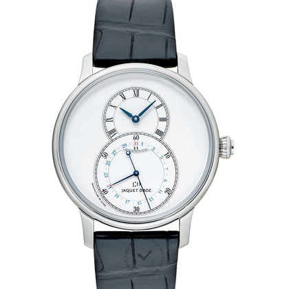 Jaquet Droz Grande Seconde Quantieme Automatic Silver Dial Men's Watch