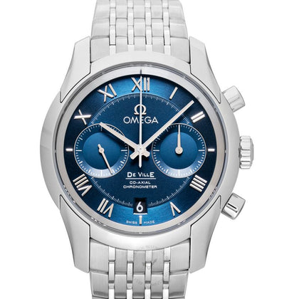 De Ville Automatic Blue Dial Stainless Steel Men's Watch