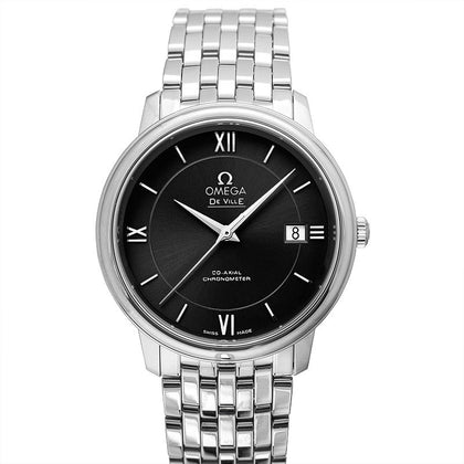 De Ville Prestige Co-Axial 36.8 mm Automatic Black Dial Steel Unisex Watch