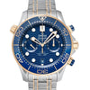 Omega Seamaster Diver 300 M Co-Axial Master Chronometer Chronograph 44 mm Automatic Blue Dial Yellow Gold Men's Watch