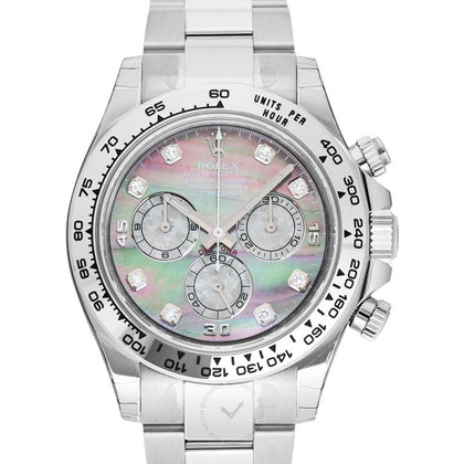 Cosmograph Daytona 18ct White Gold Automatic Mother of Pearl Dial Diamonds Men's Watch