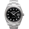 Datejust 41 Stainless Steel Fluted / Oyster / Black Diamond