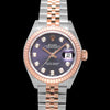 Lady-Datejust 28 Rolesor Rose Fluted / Jubilee / Aubergine Diamonds