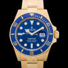 Submariner Blue Dial 18K Yellow Gold Oyster Bracelet Automatic Men's Watch