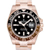 Rolex GMT Master II Black & Brown Bezel Everose Gold Automatic Black Dial Men's Watch